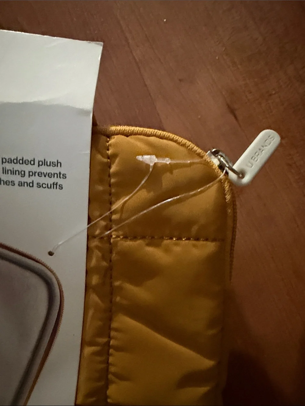 Quilted Mustard Yellow Laptop Pouch Sleeve by Unknown Brand - Fits Up to 15.6